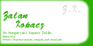 zalan kopacz business card